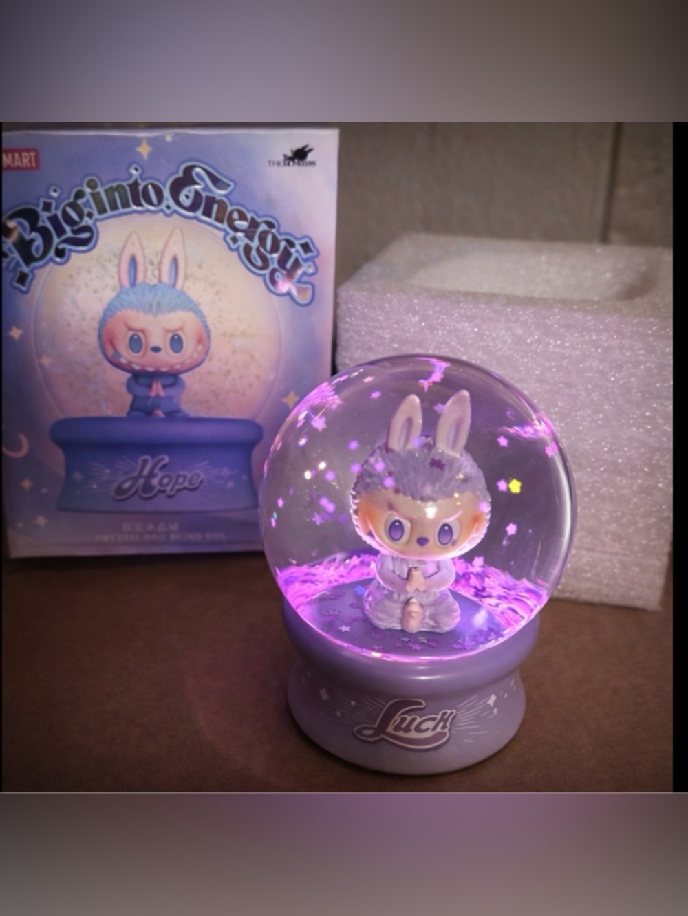 POP MART Big Into Energy Luck Snow Globe Light Up Figure Box